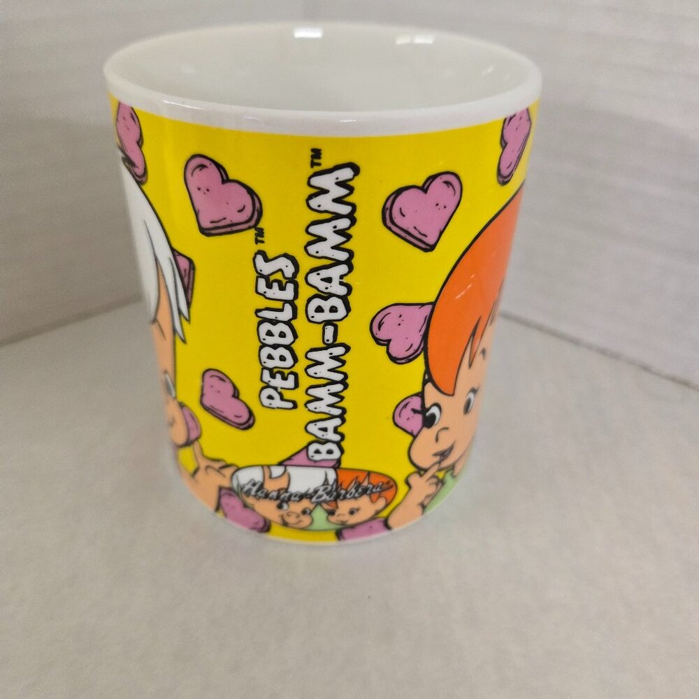 Vintage Full wrap 1993 Pebbles Bam bam Flintstones Mug